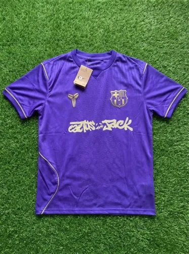 Camisa Barcelona Edição Especial - Cactus Jack x Kobe (Roxa) Padrão 1.1 - Tamanho M