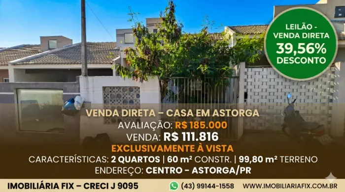 Aplique seu capital guardado em patrimônio sólido com quase 40% de desconto real!