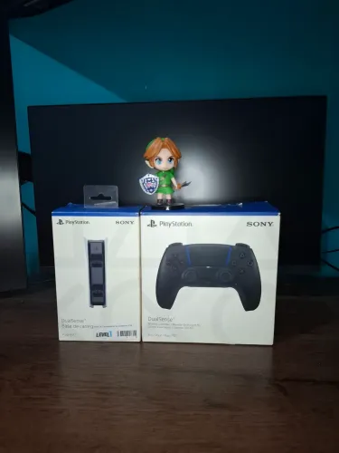Controle dualsense Midnight Black + base de carregamento