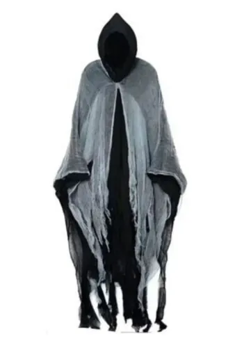 fantasia de halloween dementador cinza
