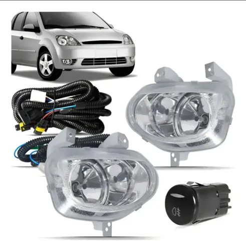 Kit completo farol de milha Fiesta Super Charge - compatível com o ano 2005 A 2006