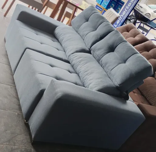 Sofá Retrátil Reclinável 3 lugares