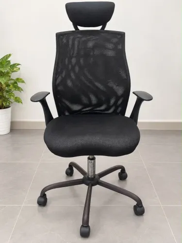 Cadeira Ergonômica de Escritório com Encosto em Tela e Apoio de Cabeça