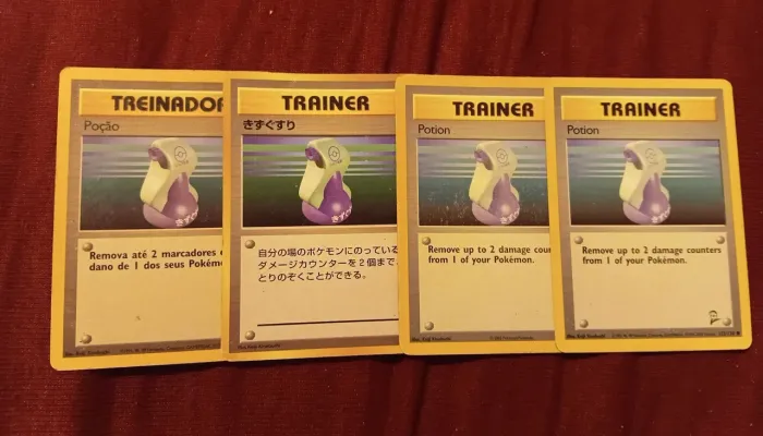 Cartas pokemon poções vintage