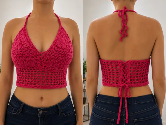 Cropped de Crochê 