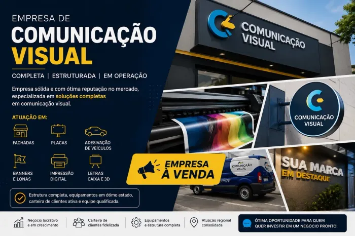 Vendo Empresa de Comunicação Visual