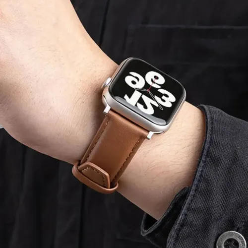 Pulseira para apple watch de couro