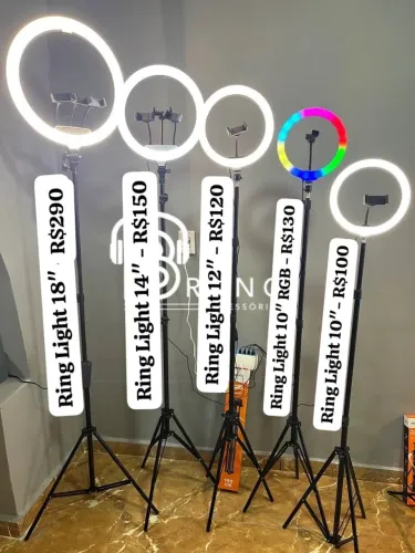 RING LIGHT Iluminação Salão Barbearia 