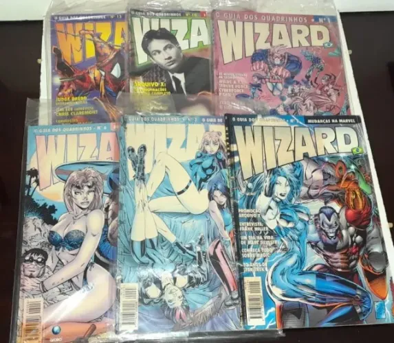 wizard - 6 Revistas - Numeros 01-02-03-06-10-13-Marvel Comics
