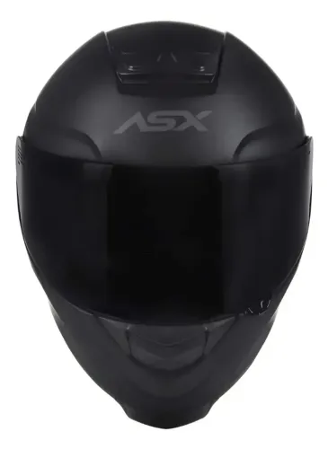 Capacete Asx Eagle Solid Preto Fosco + Viseira Fumê - 59/60