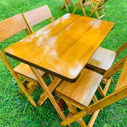 Conjunto de Mesa Dobrável