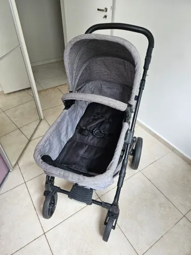 Conjunto Cosco Kids, Travel System Poppy, Cinza Mescla