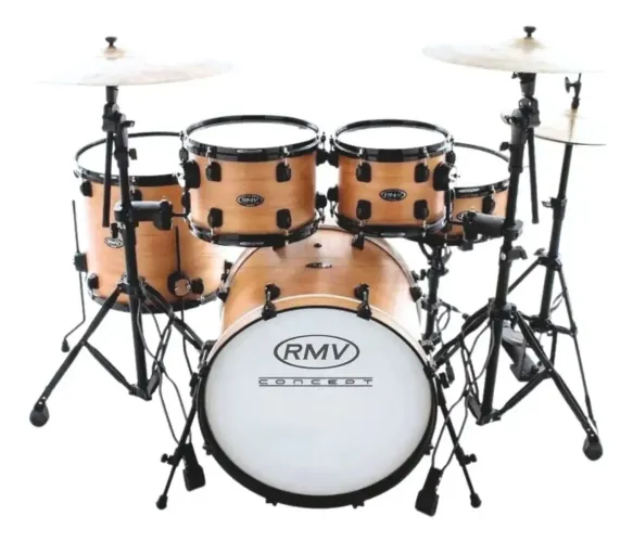 Bateria RMV Concept Jequitibá Natural (Zero na Caixa / Sem Pratos)