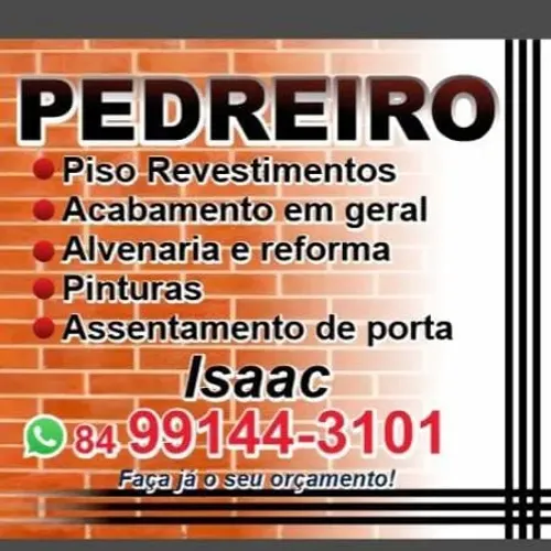 Pedreiro disponível 