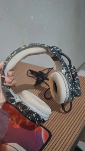 Headset gamer Onikuma K5 camuflado em ótimo estado