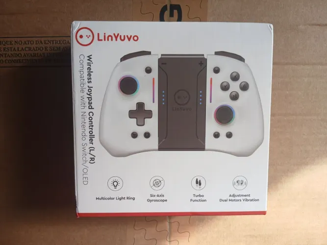 CONTROLE NINTENDO SWITCH BRANCO LACRADO