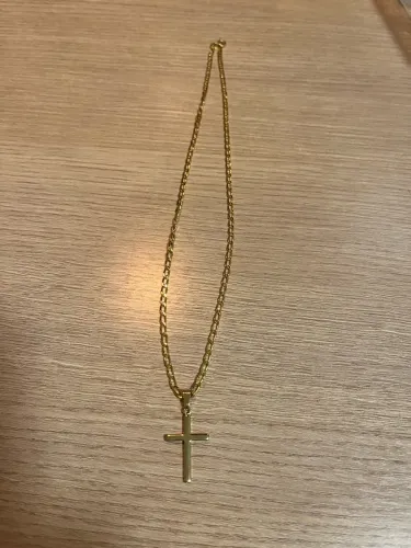 Corrente e Crucifixo Banhada 50 cm
