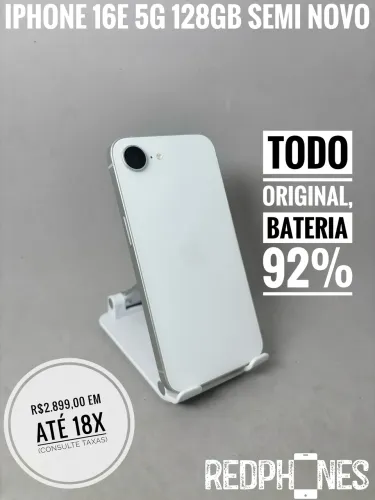 Loja física. Aceitamos trocas em iPhone's ou Android. iPhone 16e 128GB