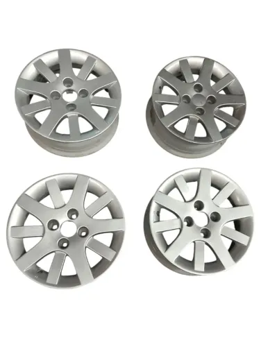 Jogo Roda Liga Leve Aro 15 Peugeot 206 1.4 1.6 2000 2010 Prata