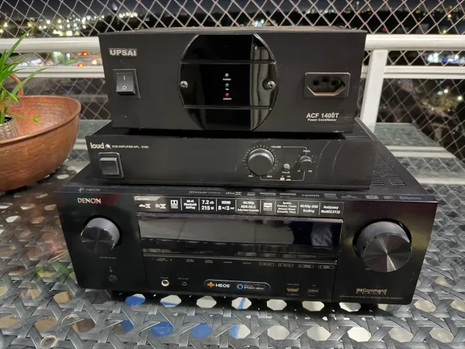 Denon avr-x3500h + loud apl-s150 + upsai acf1400t, kit home theater hi-fi 