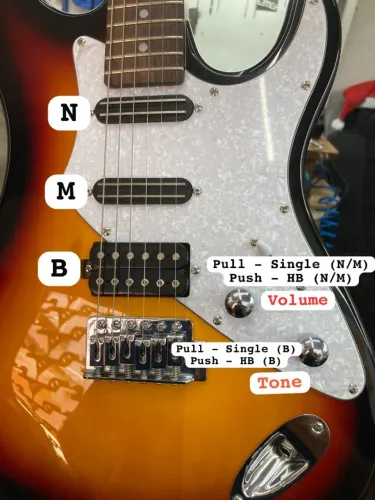 Guitarra 10 Timbres Push/Pull CTS 500K CoilTap Captadores Sergio Rosar Regulada Strato