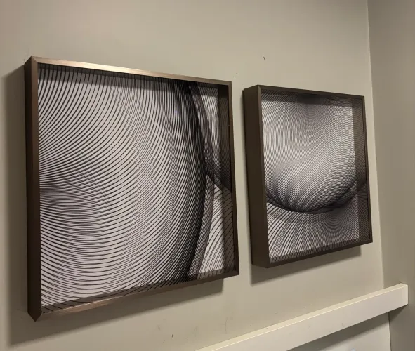 Dupla de Quadros Artimage Bar Design OP ART 50 × 50 cm com Certificado