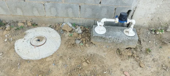 Casa duplex em construção.