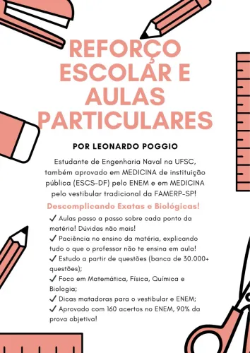 Aulas Particulares de Exatas e Reforço Escolar/Monitoria