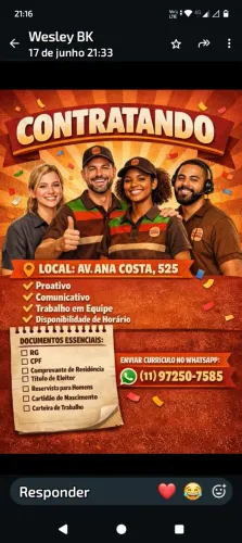 Currículo para o número na foto