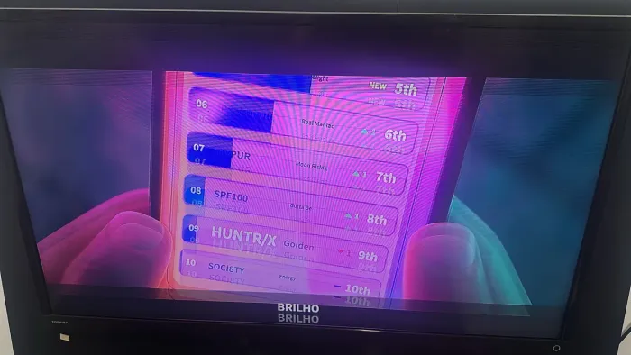 Tv 40 Toshiba listras na tela