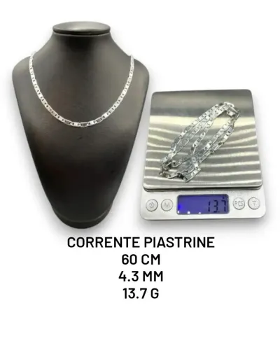 Corrente de Prata Piastrine