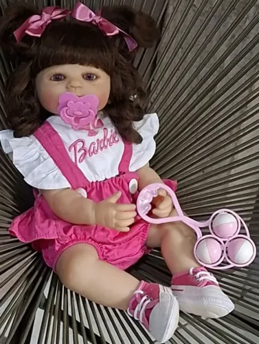 Boneca Bebê Realista Reborn Menina Silicone Usada 