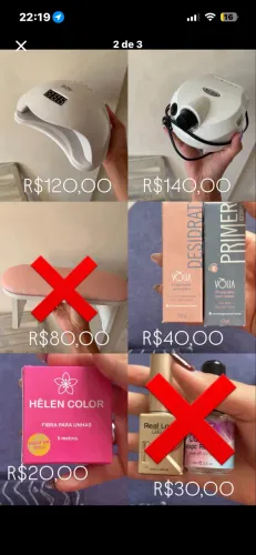 Estou vendendo produtos de unhas R$300,00