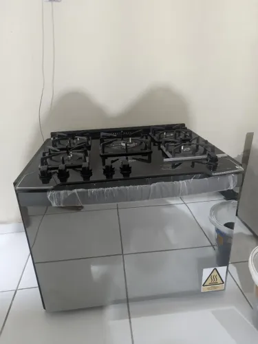 Fogão de Embutir Espelhado 5 bocas, Timer Digital, Dako Diplomata Grill 