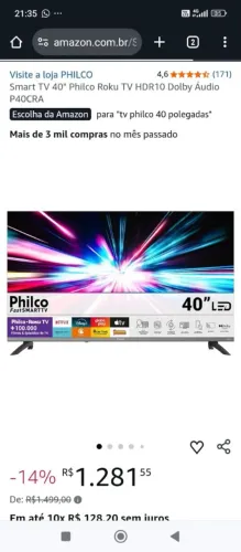 Tv nova na caixa