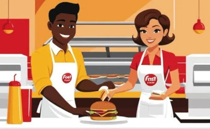 Vaga para auxiliar em um restaurante