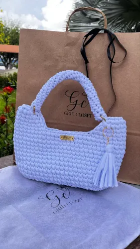 Bolsas de crochê com fio de malha premium