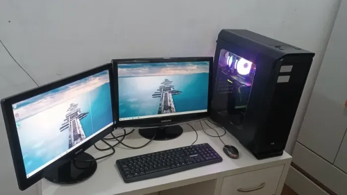 PC Gamer Completo (2 Monitores) - Roda GTA V, Valorant, CS2 e +