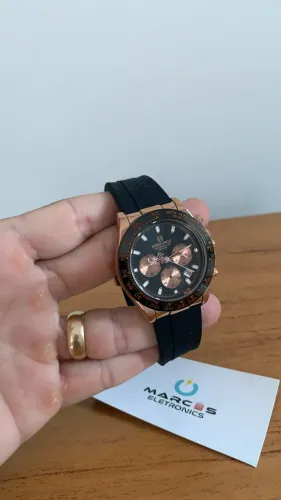 Relógio Analógico NAVIFORCE pulseira de Silicone Original