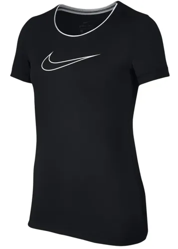 Camiseta Nike Pro Infantil Preta Feminina