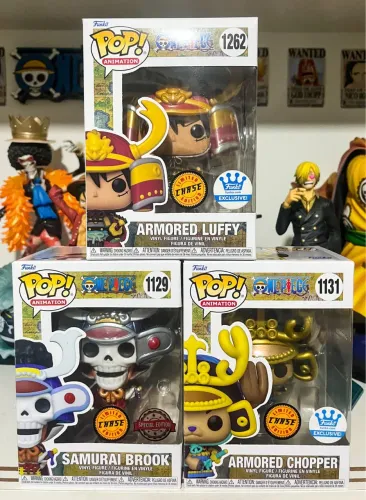 Funko Armored Luffy, Chopper e Brook Samurai CHASE One Piece