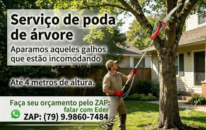 Serviço de PODA de ÁRVORE de até 4metros. ZAP tá na descrição 