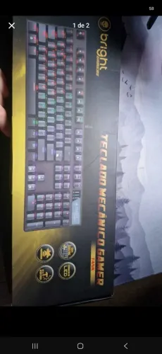 Teclado mecânico gamer 100% swtich azul