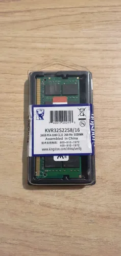 Memória RAM Kingston ValueRAM 16GB DDR4 3200MHz Notebook - NOVA E LACRADA