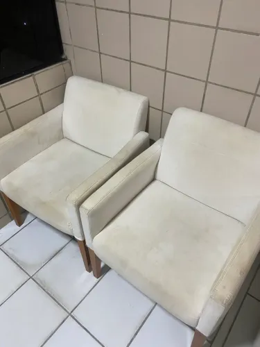 Par de poltronas, cor off white