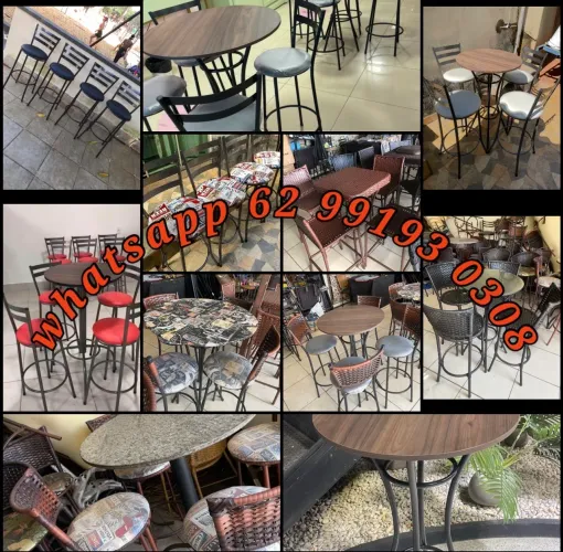 Banquetas banqueta em fibra, corda náutica mesas