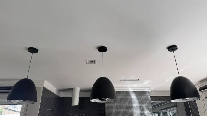 Kit luminárias teto pendente preta