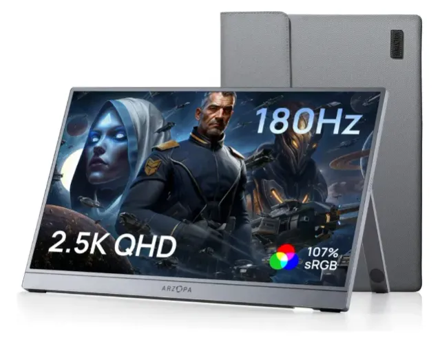 Monitor Portátil Arzopa Z3FC 16.1 2.5K 180Hz Gamer Cinza - Novo na Caixa