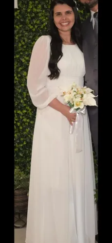 Vestido longo branco noiva, pre wedding etc