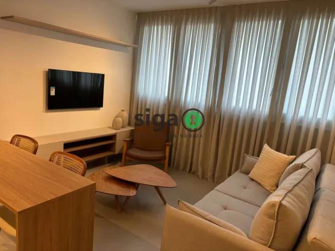 Apartamento para locação 38m² com vaga todo mobiliado localizado na Chácara Santo Antônio,